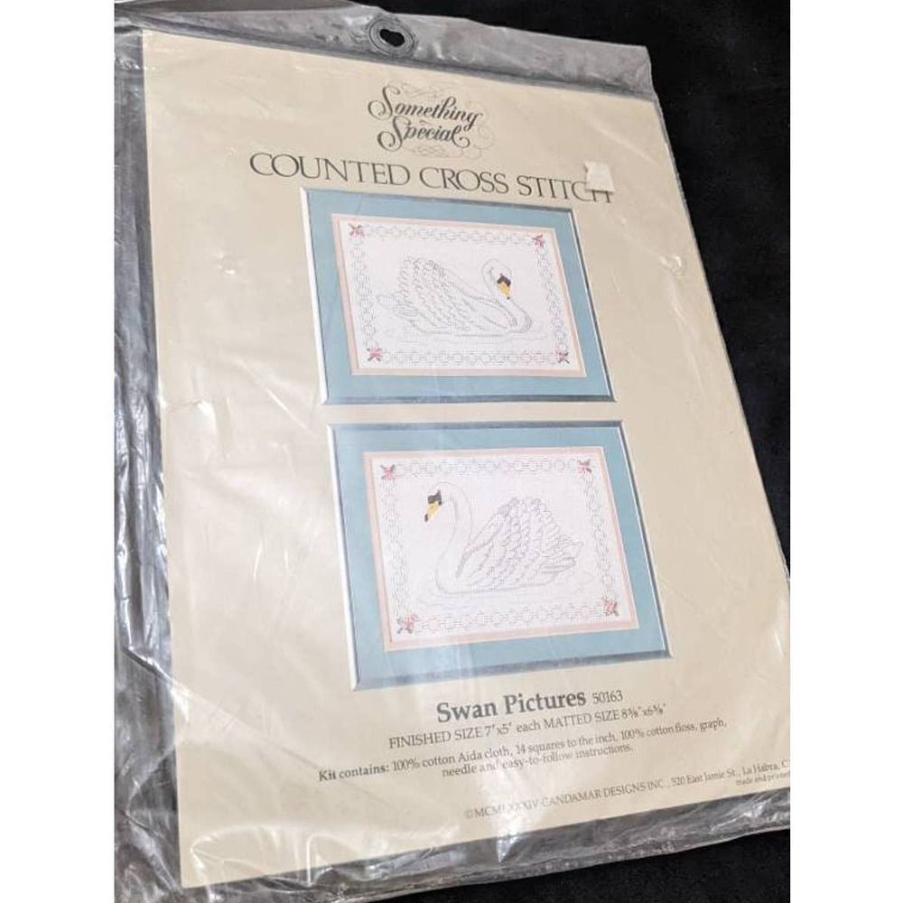 Something Special‎ Counted Cross Stitch 50163 Swan Pictures Candamar Vintage 80s